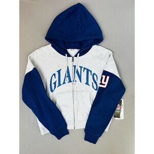 New York Giants '47 Brand Women's S Full Zip Hoodie Sweatshirt NEW With Tags
